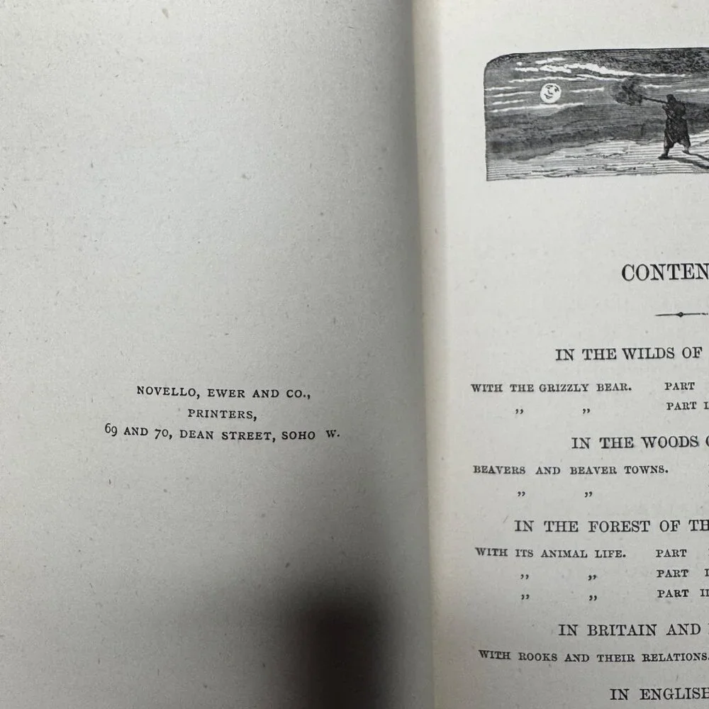 Half Hours in Woods and‎ Wilds 1883 HC Wm. Isbister Leather Spine Gift